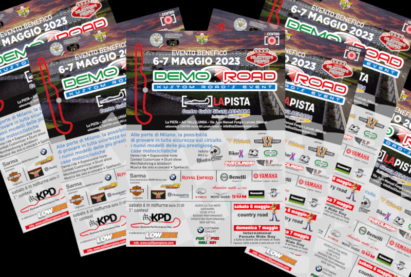 Kustom Road - Demo Road Event 6|7 Maggio 2023 - LA PISTA - ACI VALLELUNGA Via Juan Manuel Fangio snc - LAINATE (MI)