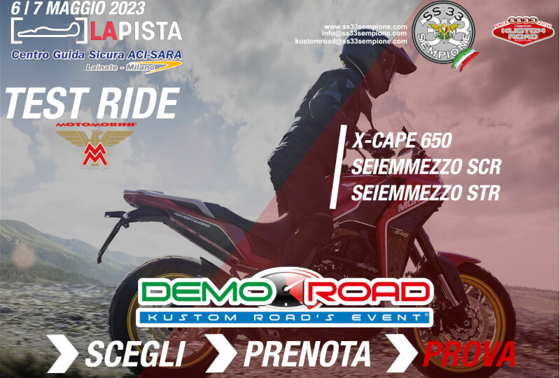 Test ride - Kustom Road - Demo Road Event 6|7 Maggio 2023 - LA PISTA - ACI VALLELUNGA Via Juan Manuel Fangio snc - LAINATE (MI)